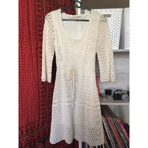 Fully Lined Crochet Half Sleeve Dress